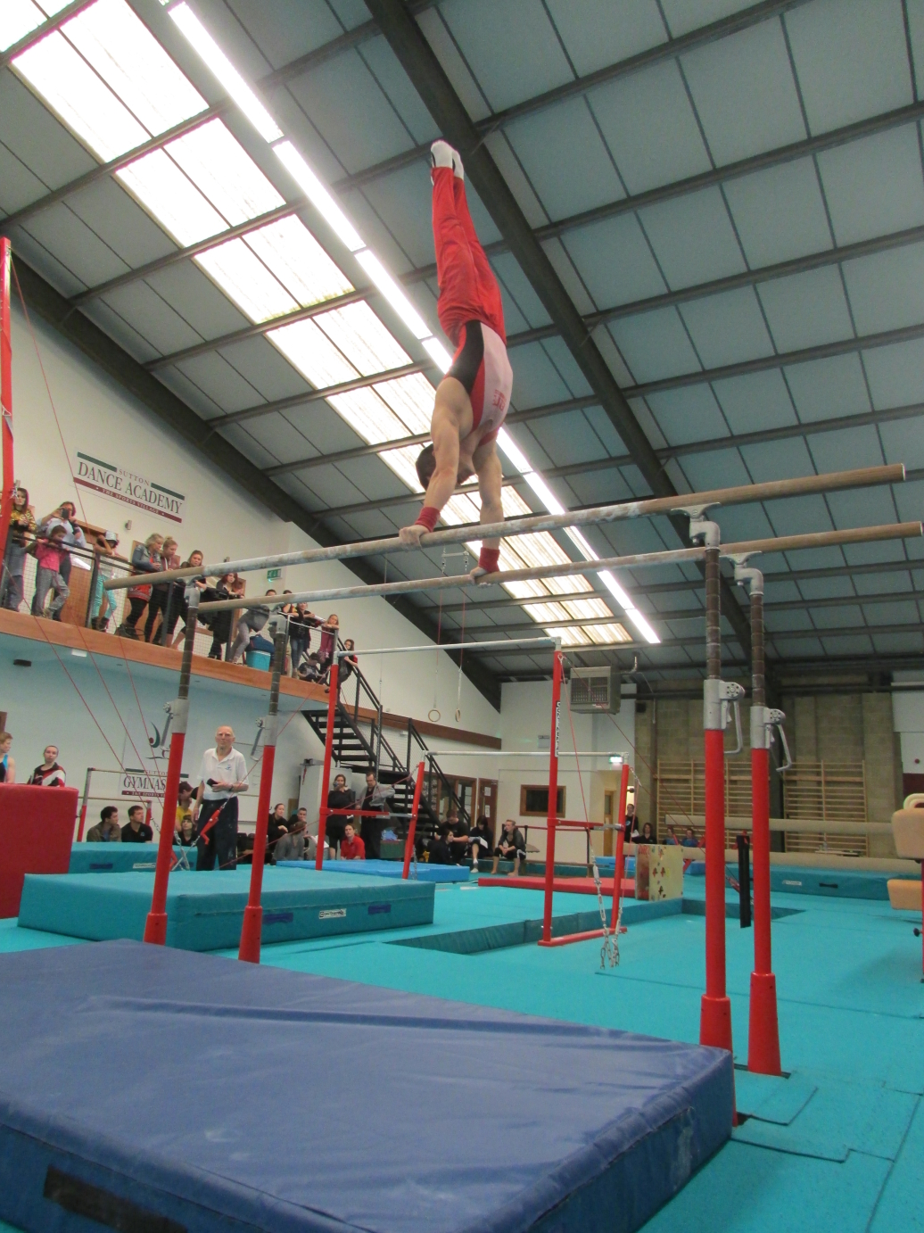 Stefan Kolimechkov on Parallel Bars at Sutton Gymnastics Academy in London