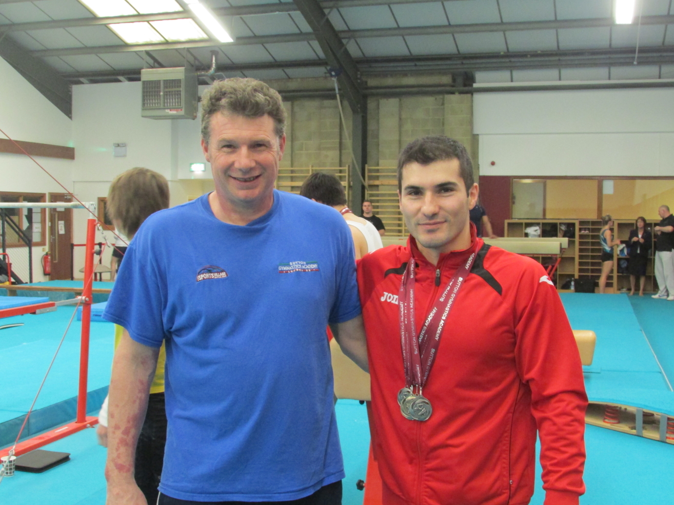 Stef with Simon Moore Sutton Gymnastics Academy