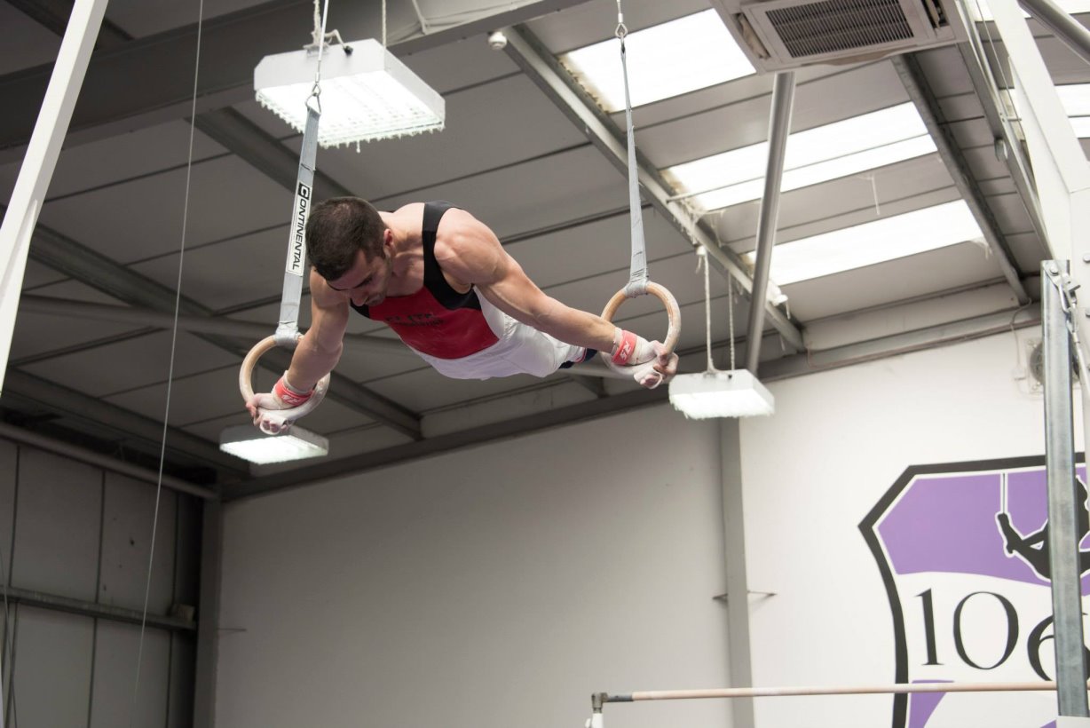 Rings at the 1066 Gymnastics Academy in England