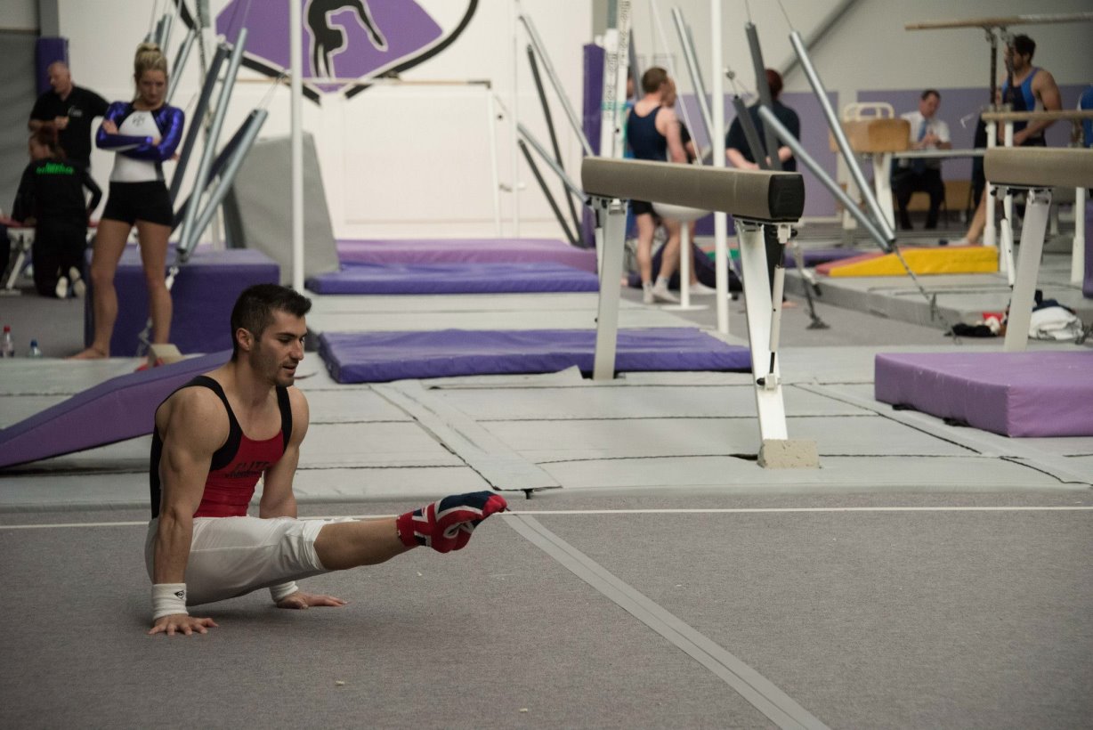Stef Kolimechkov - L-sit on Floor | 1066 Gymnastics Academy