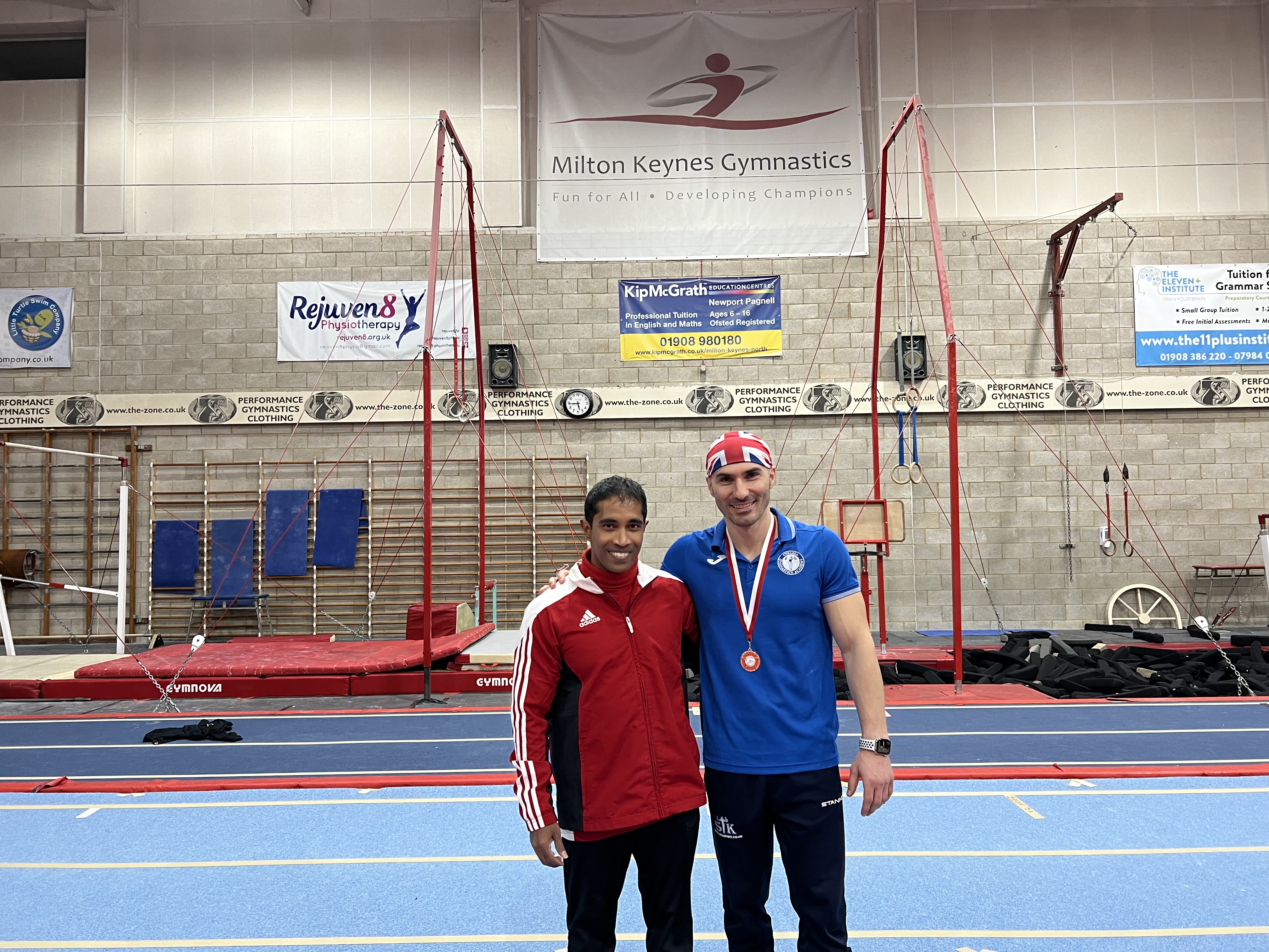 Stefan Kolimechkov (Chelsea Gymnastics) and Prashanth Sellathurai (three-time medallist on the pommel horse at the World Championships)