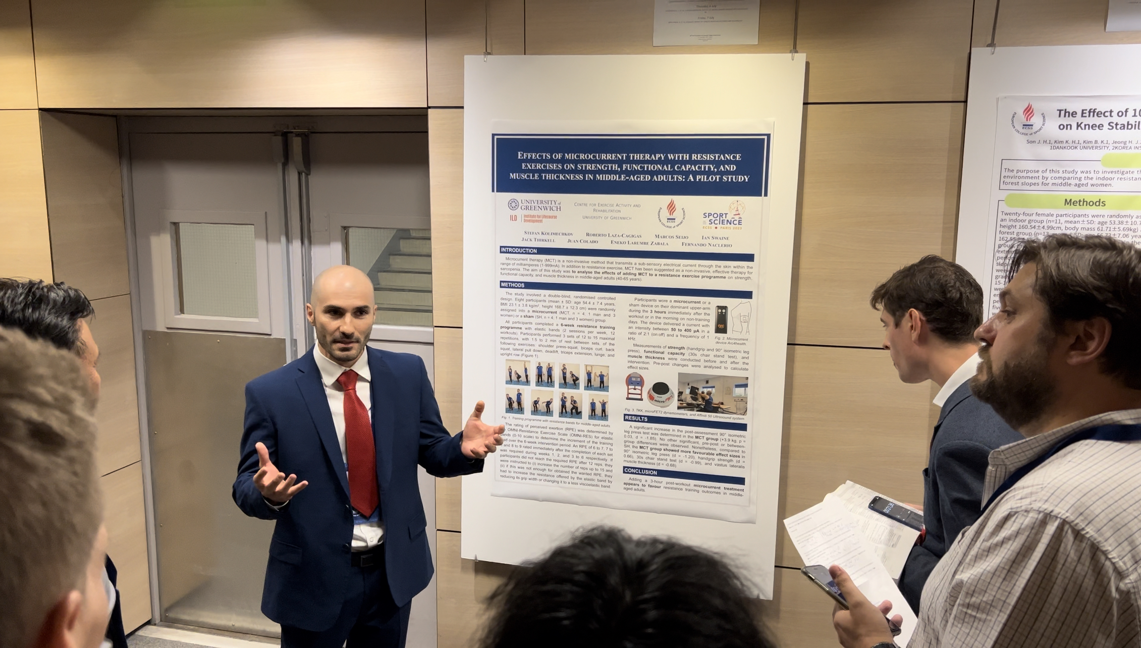 Dr Stefan Kolimechkov representing the CEAR at the ILD (University of Greenwich) presenting a poster at the ECSS 2023