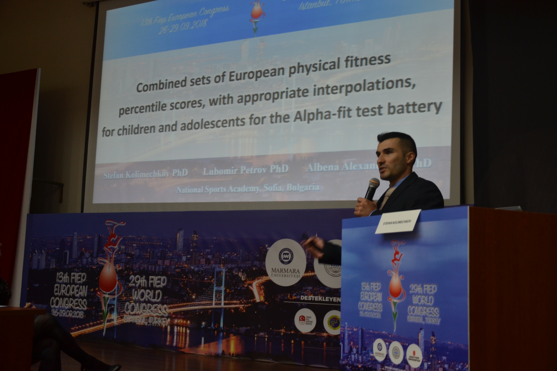 Dr Stefan Kolimechkov at the 13th FIEP European Congress in Istanbul 2018