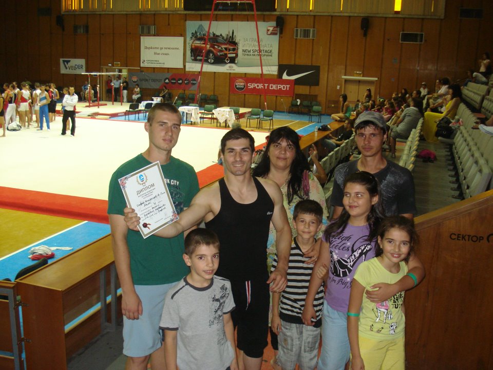 Stef Kolimechkov competed at the National Gymnastics Championships 2012