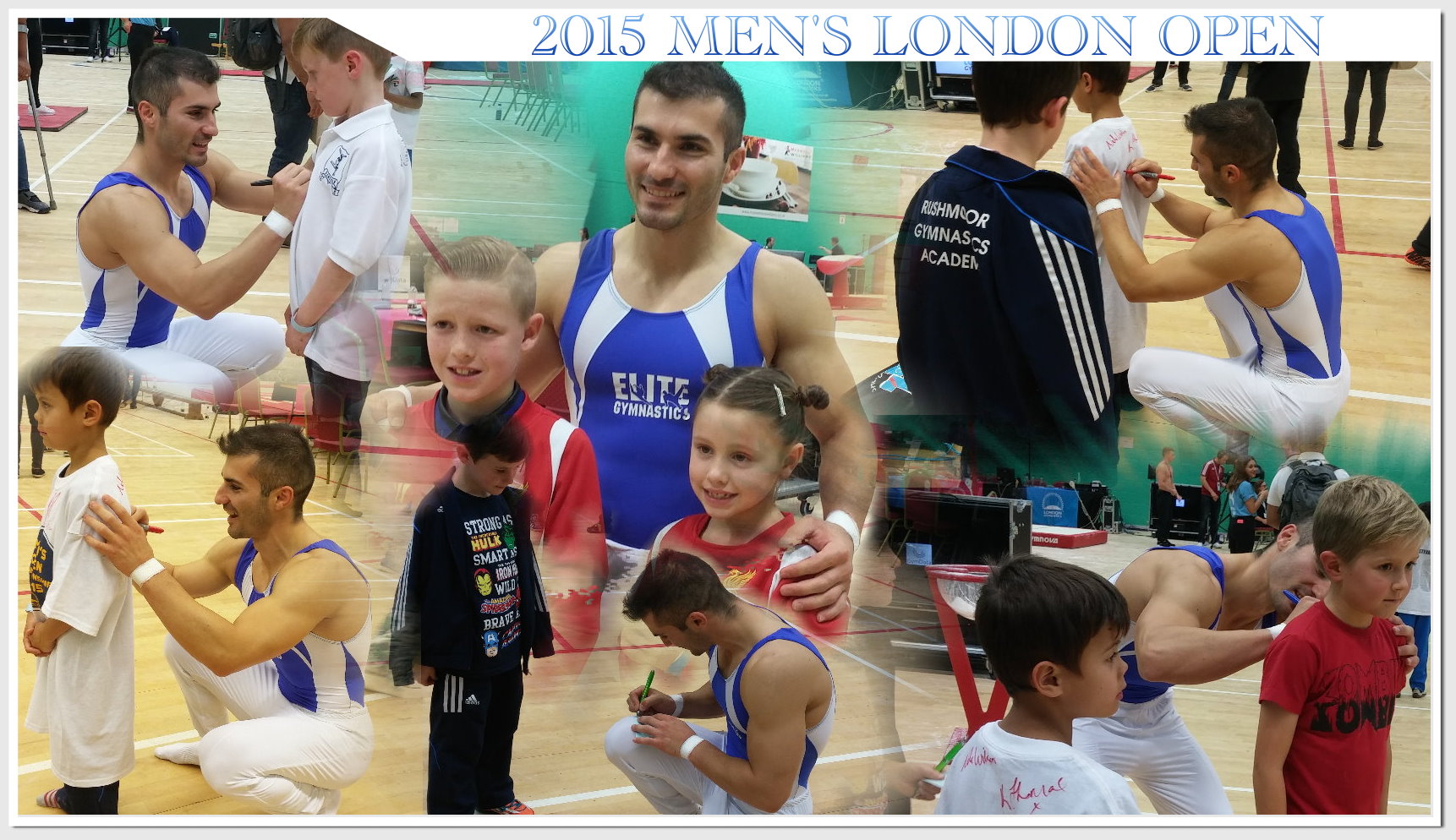 Stefan Kolimechkov meets young gymnasts and fans and signs autographs