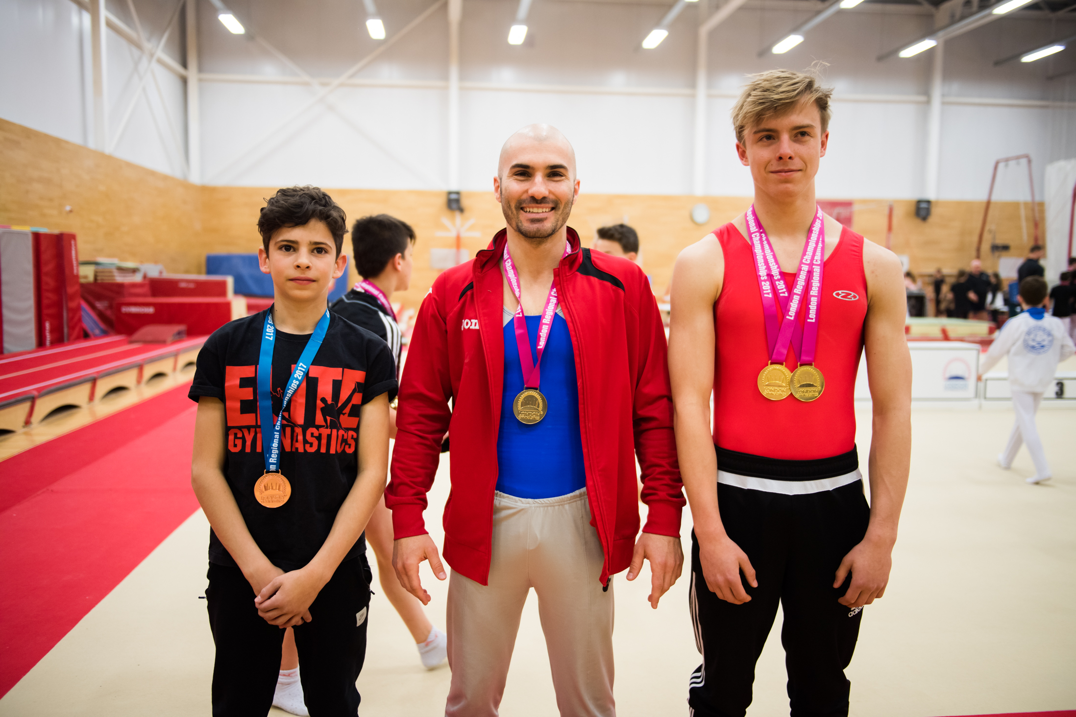 coach Stef and his gymnasts won medals from the London Championships