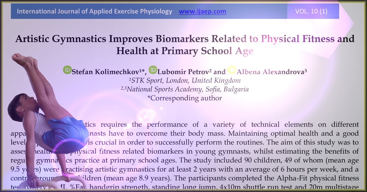 Artistic Gymnastics Improves Biomarkers Related to Physical Fitness and Health