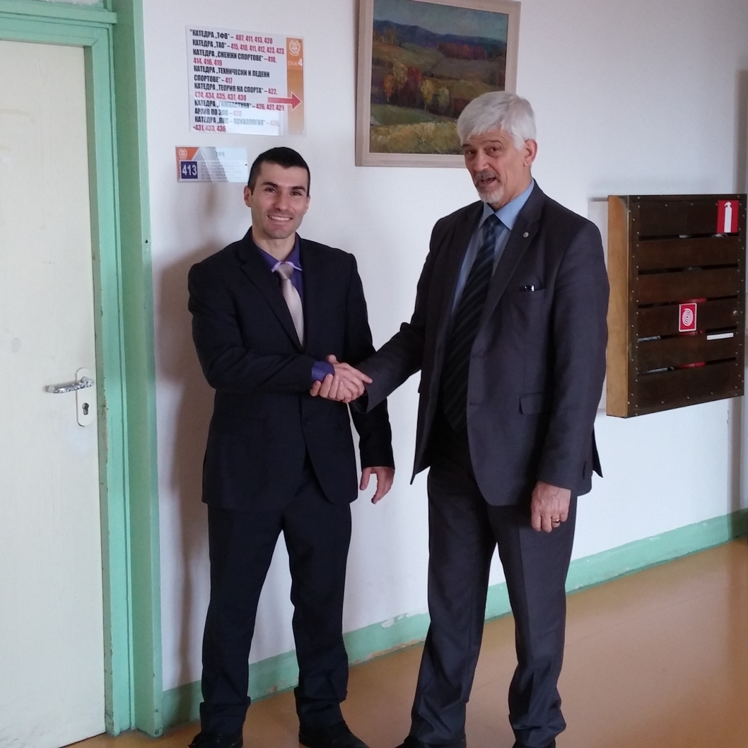 Mr Kolimechkov and Assoc. Prof. Stanislav Mavrudiev, PhD