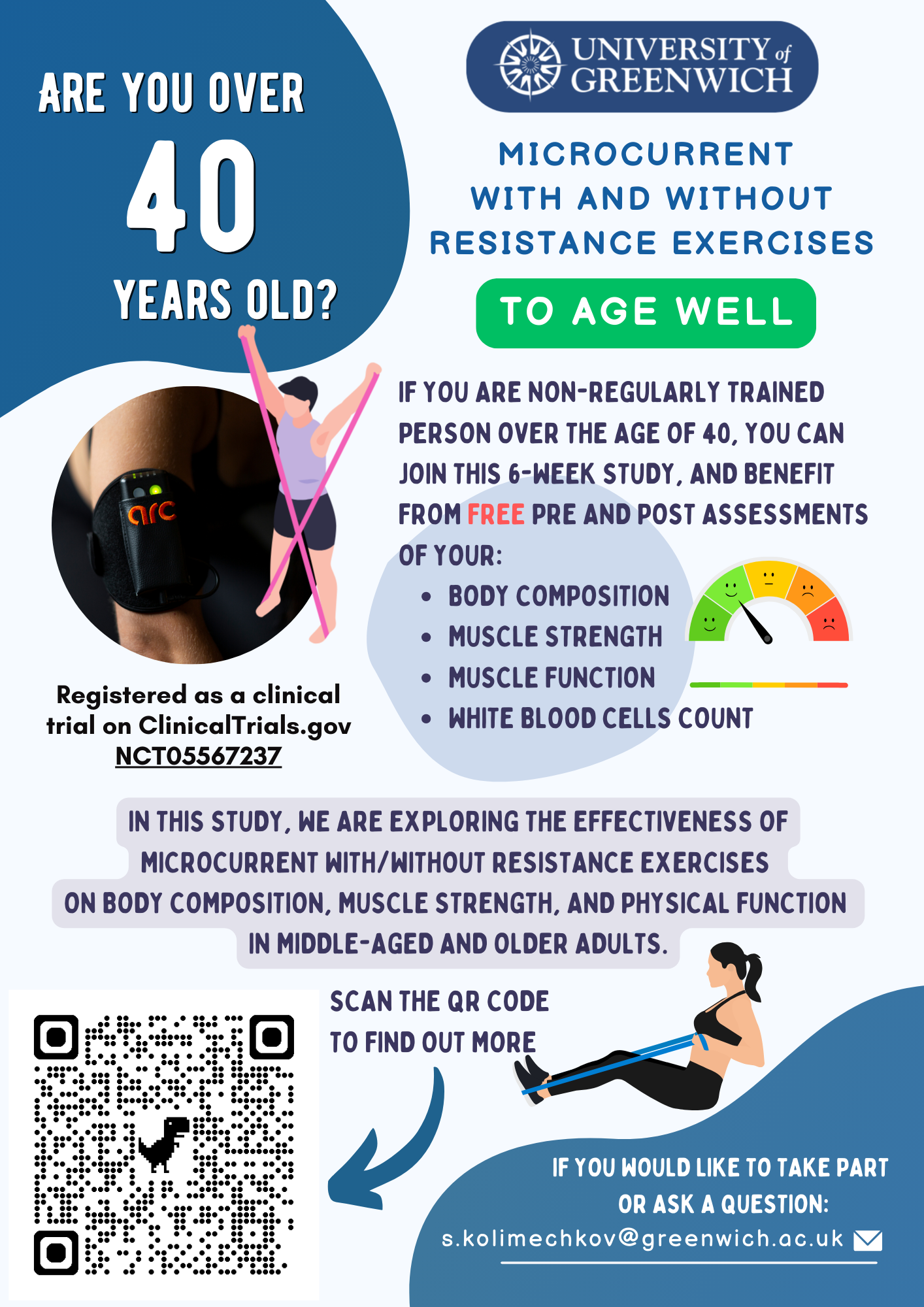 PhD Project: Effects of microcurrent treatment with and without resistance<br />
exercises on body composition, muscle strength, and physical function